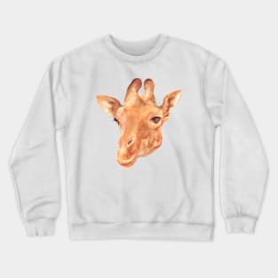 head of Giraffe. watercolor Crewneck Sweatshirt